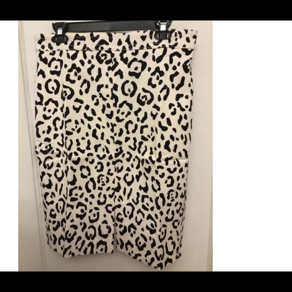 - Ann Taylor Animal Print Skirt High Waist Belted .